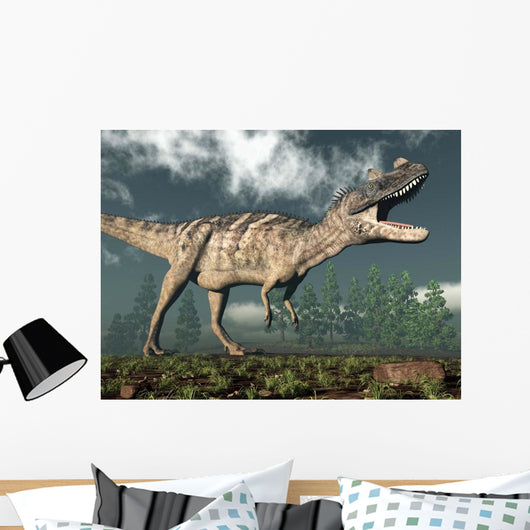 Ceratosaurus Dinosaur Roaring Wall Decal Design 1