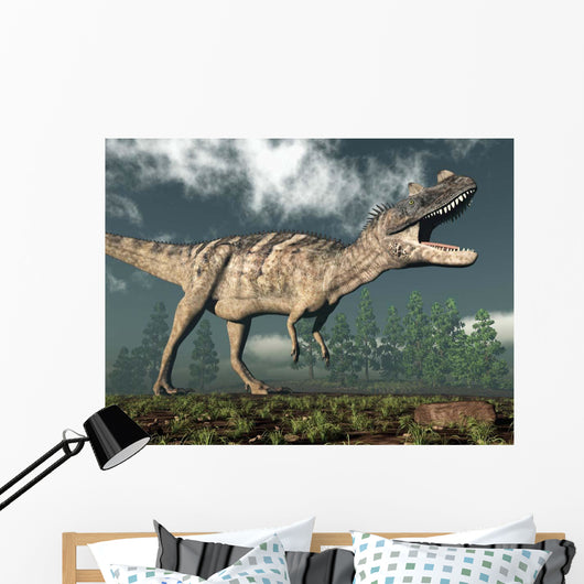Ceratosaurus Dinosaur Roaring Wall Decal Design 1