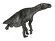 Iguanodon Dinosaur Running White Wall Decal