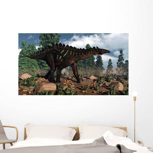 Miragaia Dinosaur Walking near Wall Decal