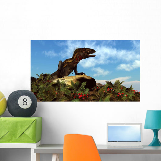 Nanotyrannus Dinosaur Resting Rock Wall Decal