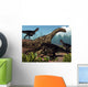 Three Tyrannotitans Attacking Argentinosaurus Wall Decal