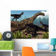 Three Tyrannotitans Attacking Argentinosaurus Wall Decal