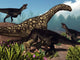 Three Tyrannotitans Attacking Argentinosaurus Wall Decal