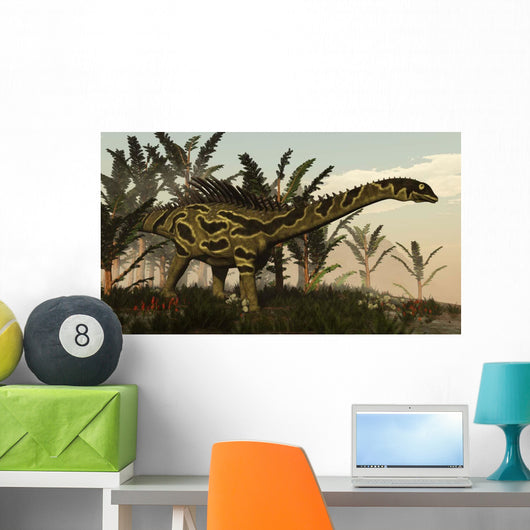 Agustinia Dinosaur Walking amongst Wall Decal
