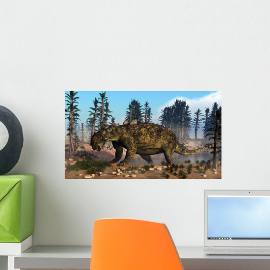 Euoplocephalus Dinosaur Grazing Vegetation Wall Decal