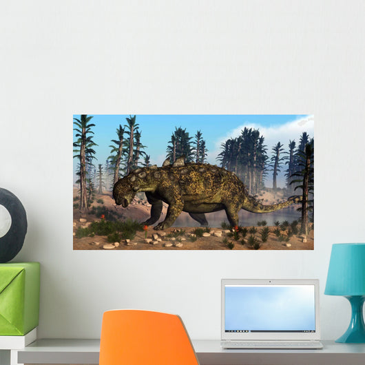 Euoplocephalus Dinosaur Grazing Vegetation Wall Decal