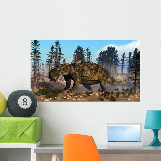Euoplocephalus Dinosaur Grazing Vegetation Wall Decal