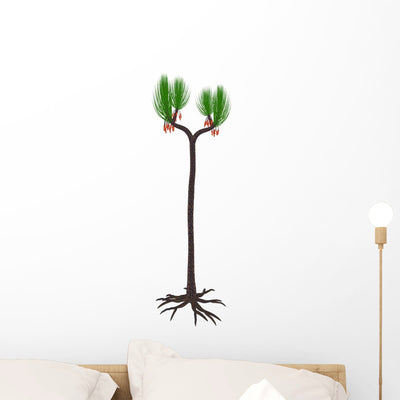 Sigillaria Prehistoric Plant Wall Decal shown on a wall