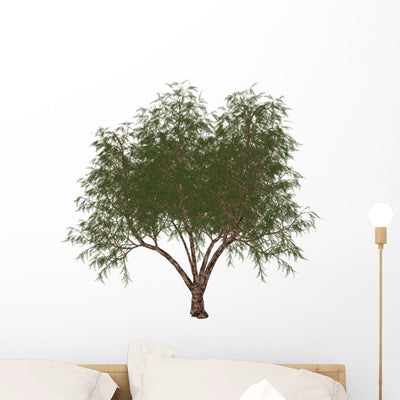 French Tamarisk Tree Wall Decal shown on a wall