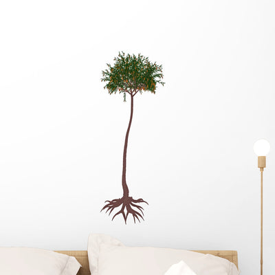 Lepidodendron Prehistoric Tree Wall Decal shown on a wall