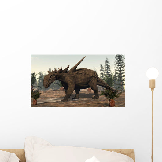 Sauropelta Dinosaur Roaming Wall Decal