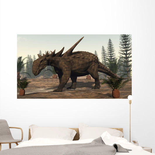 Sauropelta Dinosaur Roaming Wall Decal