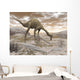 Gallimimus Dinosaur Discovering Eggs Wall Decal