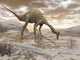Gallimimus Dinosaur Discovering Eggs Wall Decal