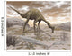 Gallimimus Dinosaur Discovering Eggs Wall Decal