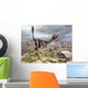 Mononykus Dinosaur Eating Lizard Wall Decal