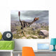 Mononykus Dinosaur Eating Lizard Wall Decal