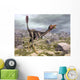 Mononykus Dinosaur Eating Lizard Wall Decal