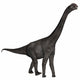 Brontomerus Dinosaur Walking White Wall Decal Design 2
