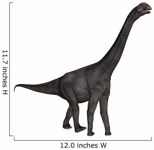 Brontomerus Dinosaur Walking White Wall Decal Design 2