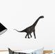 Brontomerus Dinosaur Walking White Wall Decal Design 1