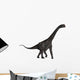 Brontomerus Dinosaur Walking White Wall Decal Design 1