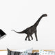 Brontomerus Dinosaur Walking White Wall Decal Design 1