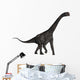 Brontomerus Dinosaur Walking White Wall Decal Design 1