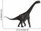 Brontomerus Dinosaur Walking White Wall Decal Design 1