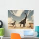 Two Brontomerus Dinosaurs Walking Wall Decal