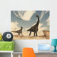 Two Brontomerus Dinosaurs Walking Wall Decal