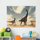 Two Brontomerus Dinosaurs Walking Wall Decal