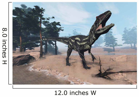 Allosaurus Dinosaur Roaring 3D Wall Decal