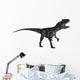Allosaurus Dinosaur Roaring White Wall Decal Design 1