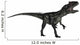 Allosaurus Dinosaur Roaring White Wall Decal Design 1