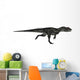 Allosaurus Dinosaur Running White Wall Decal