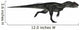 Allosaurus Dinosaur Running White Wall Decal