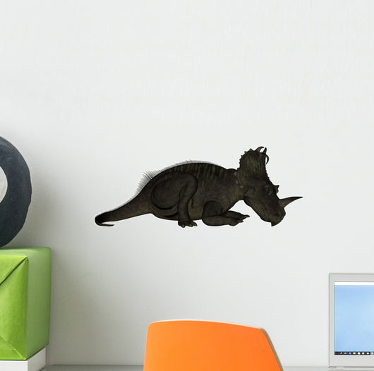 Centrosaurus Dinosaur Resting White Wall Decal