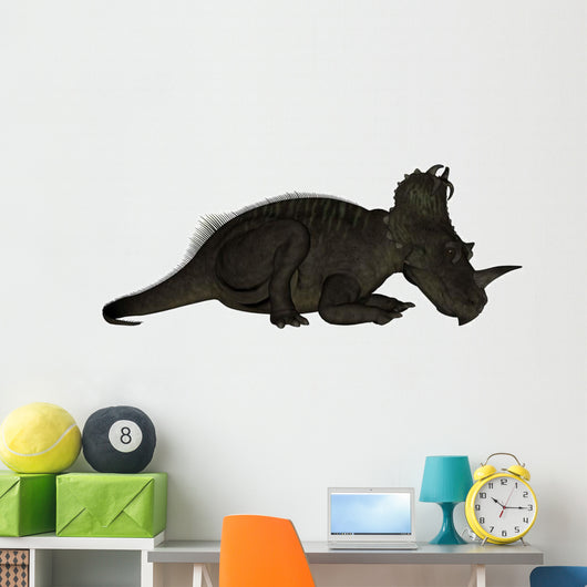Centrosaurus Dinosaur Resting White Wall Decal