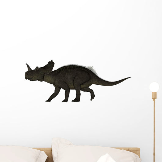 Centrosaurus Dinosaur Walking White Wall Decal