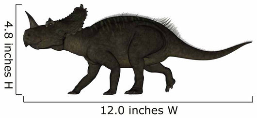 Centrosaurus Dinosaur Walking White Wall Decal