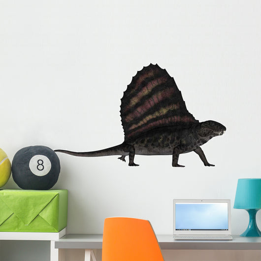 Dimetrodon Dinosaur 3D Render Wall Decal Design 1