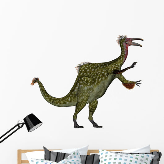 Deinocheirus Dinosaur White Wall Decal Design 3