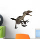 Deinonychus Dinosaur Roaring White Wall Decal