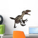 Deinonychus Dinosaur Roaring White Wall Decal