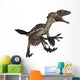 Deinonychus Dinosaur Roaring White Wall Decal