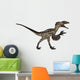 Deinonychus Dinosaur White Wall Decal Design 5
