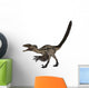 Deinonychus Dinosaur White Wall Decal Design 4