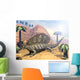 Edaphosaurus Dinosaur Walking Desert Wall Decal